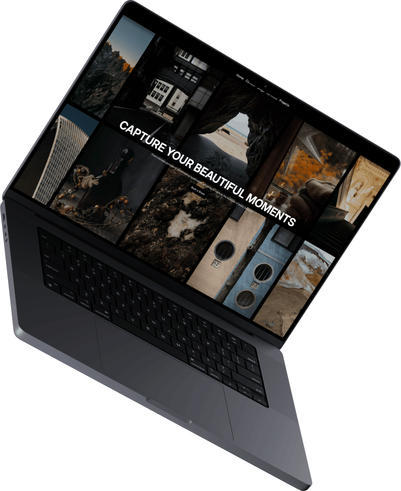 A screenshot of the Photography Website